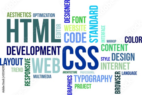 word cloud - html and css photo