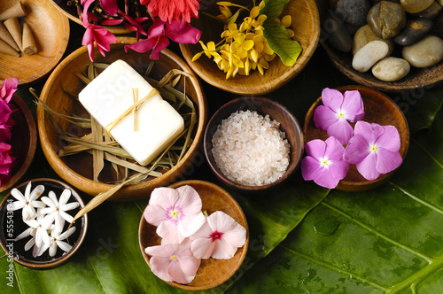 Tropical spa in wellness still life