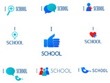 i love school,social network and media icons