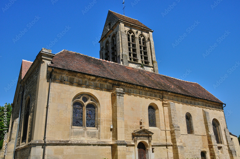 France, the old church of Champagne sur Oise