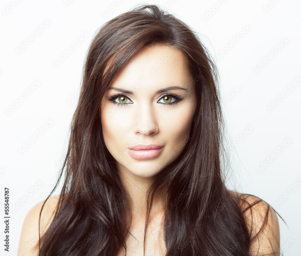Naklejka premium woman with long hair
