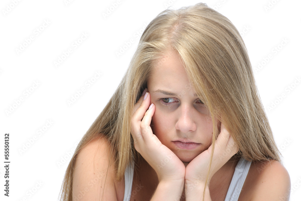 Teenage girl depressed