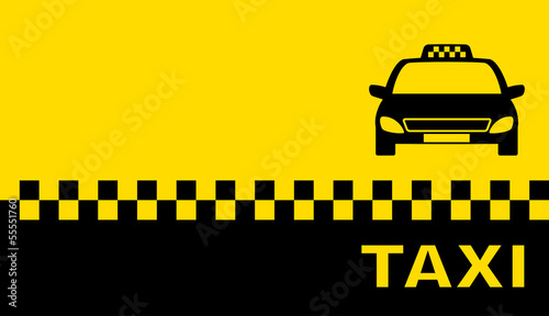 Canvas business card with taxi