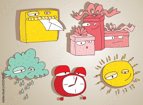 Cute Doodle Characters SET