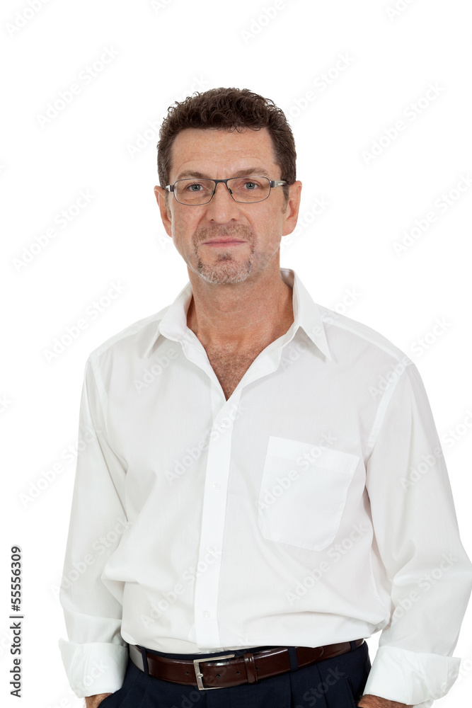 successful selfconfident smiling adult businessman isolated successful selfconfident smiling adult businessman isolated