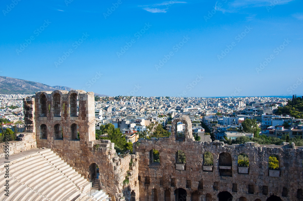 Naklejka premium The Odeon of Herodes Atticus, Greece, Athens.