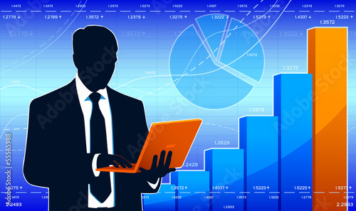 Businessman with laptop