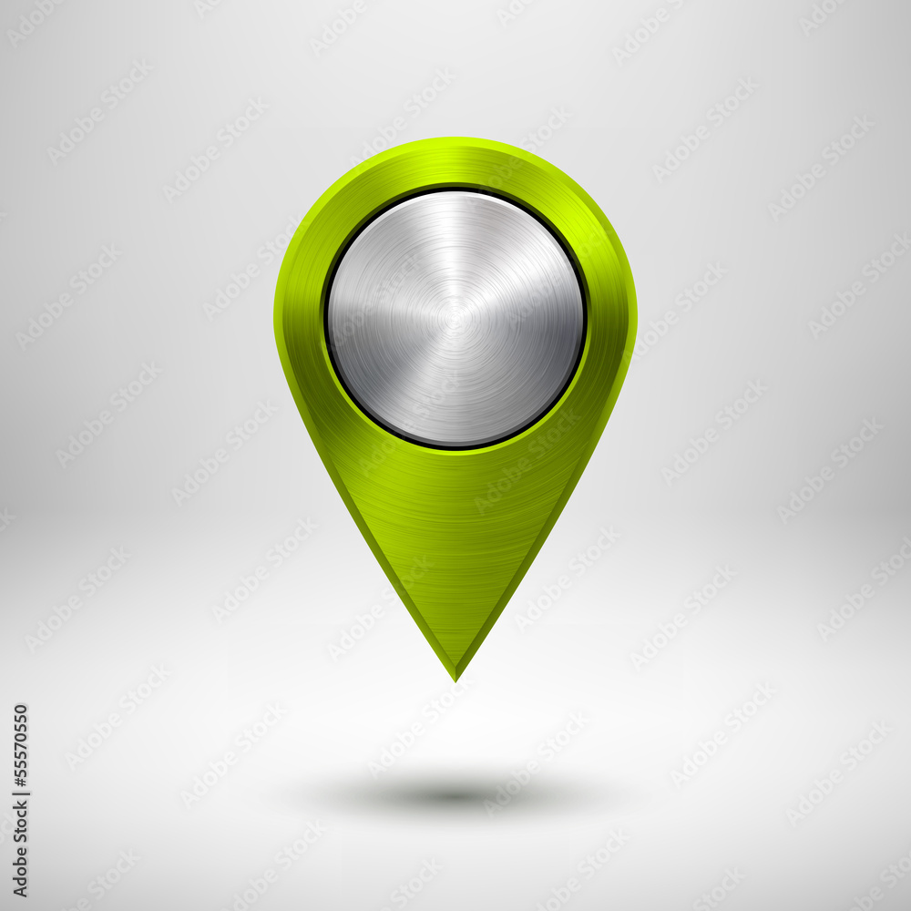 Technology Map Pointer with Green Metal Texture Technology Map Pointer with Green Metal Texture