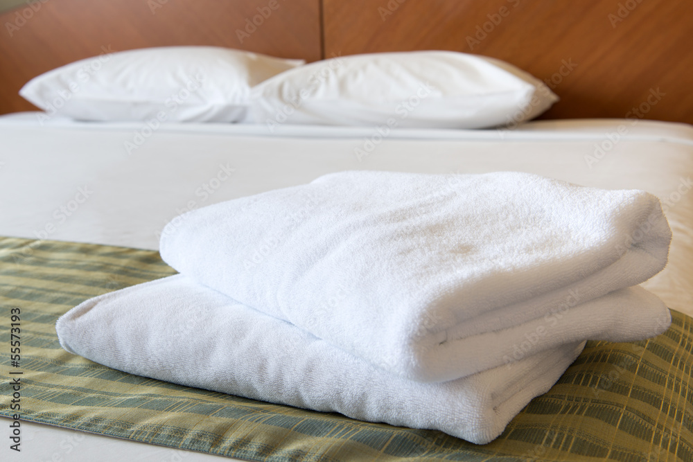 Towel on the bed Towel on the bed