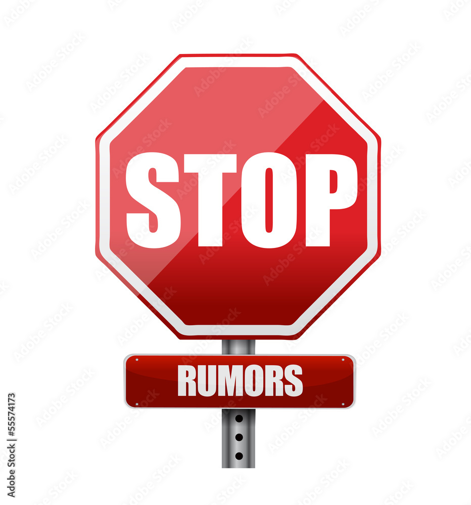 stop rumors road sign illustration design stop rumors road sign illustration design