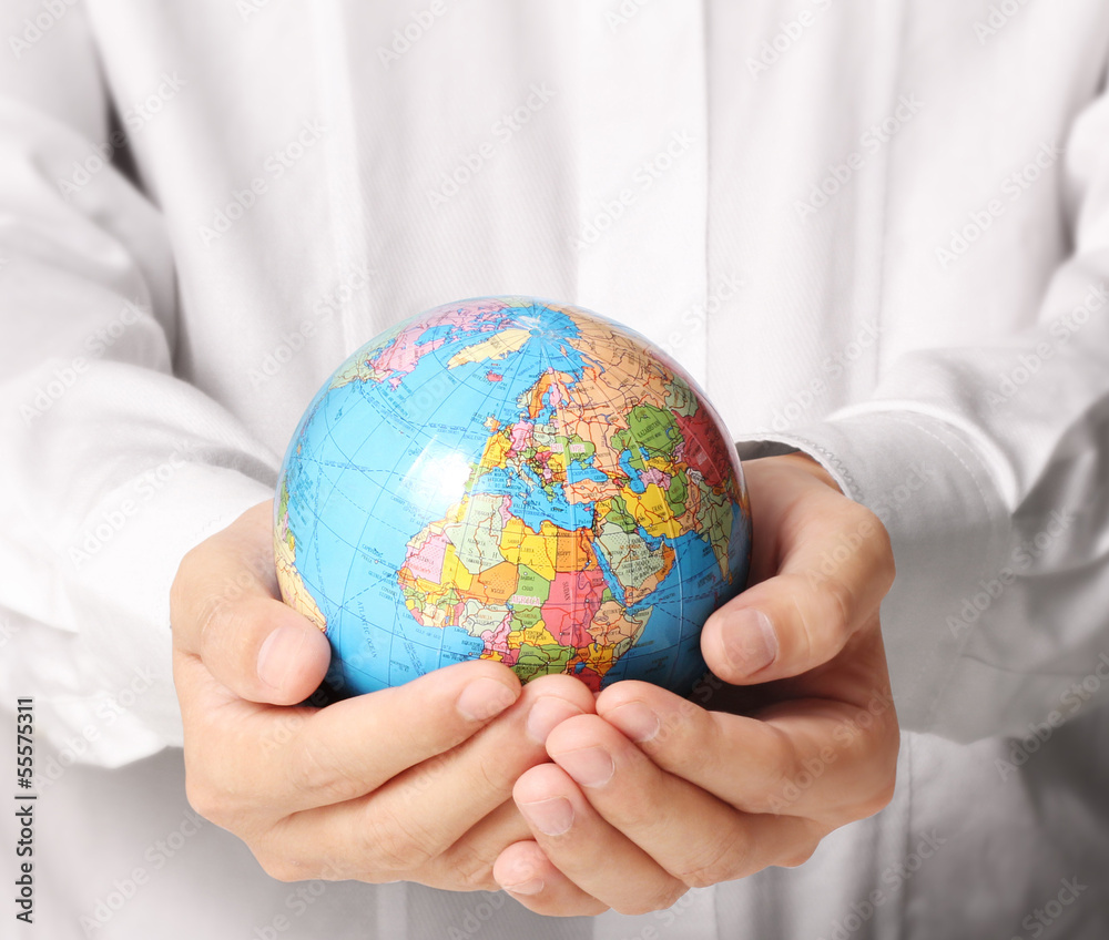 Globe ,earth in hand Globe ,earth in hand