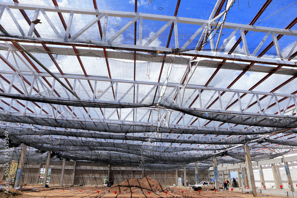 Roof construction for new factory