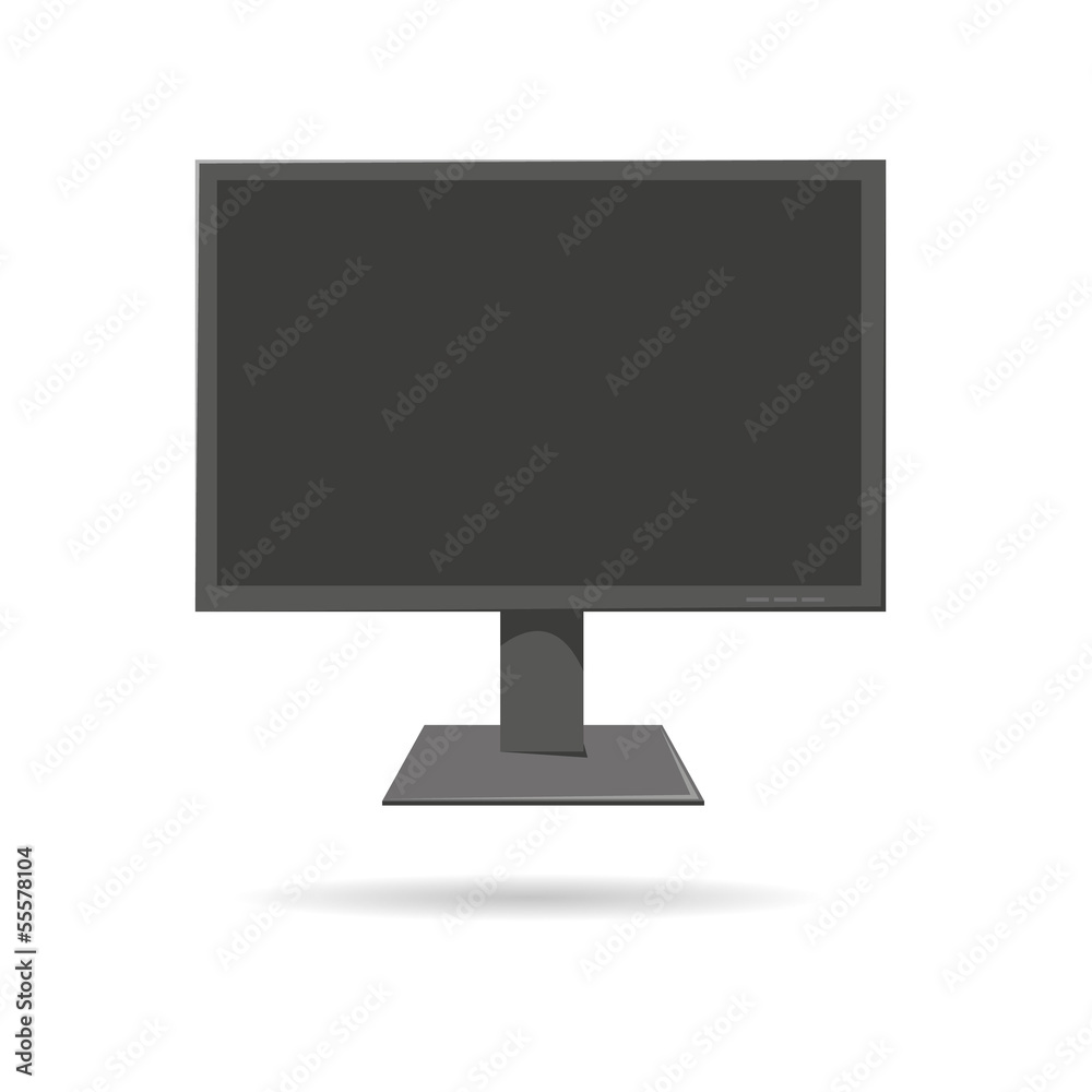 Monitor screen isolated on a white backgrounds Monitor screen isolated on a white backgrounds