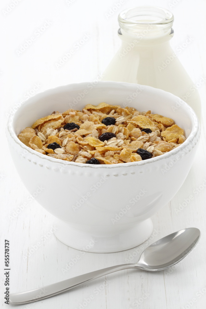 Delicious and healthy muesli cereal Delicious and healthy muesli cereal