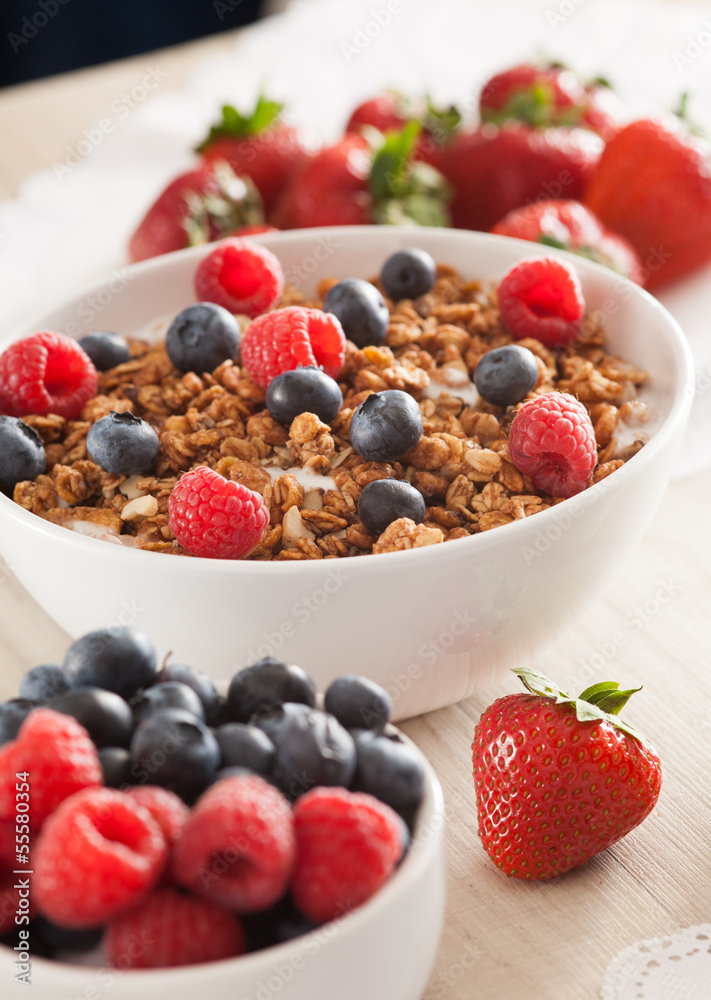 muesli with berries muesli with berries