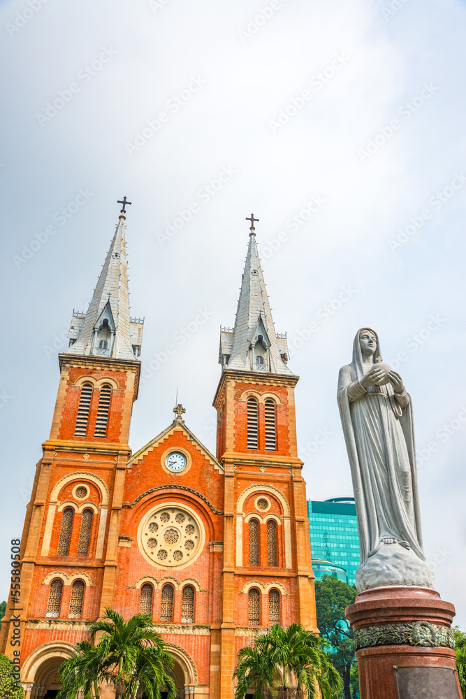 The Saigon Notre-Dame Basilica in Ho Chi Minh City, Vietnam