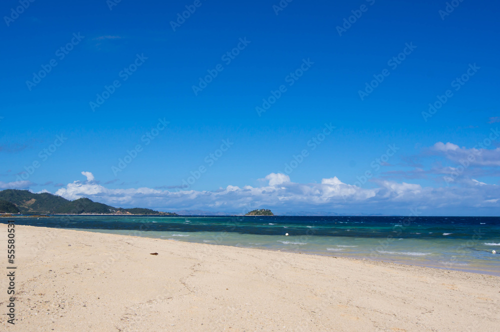 Desert beach and the ocean