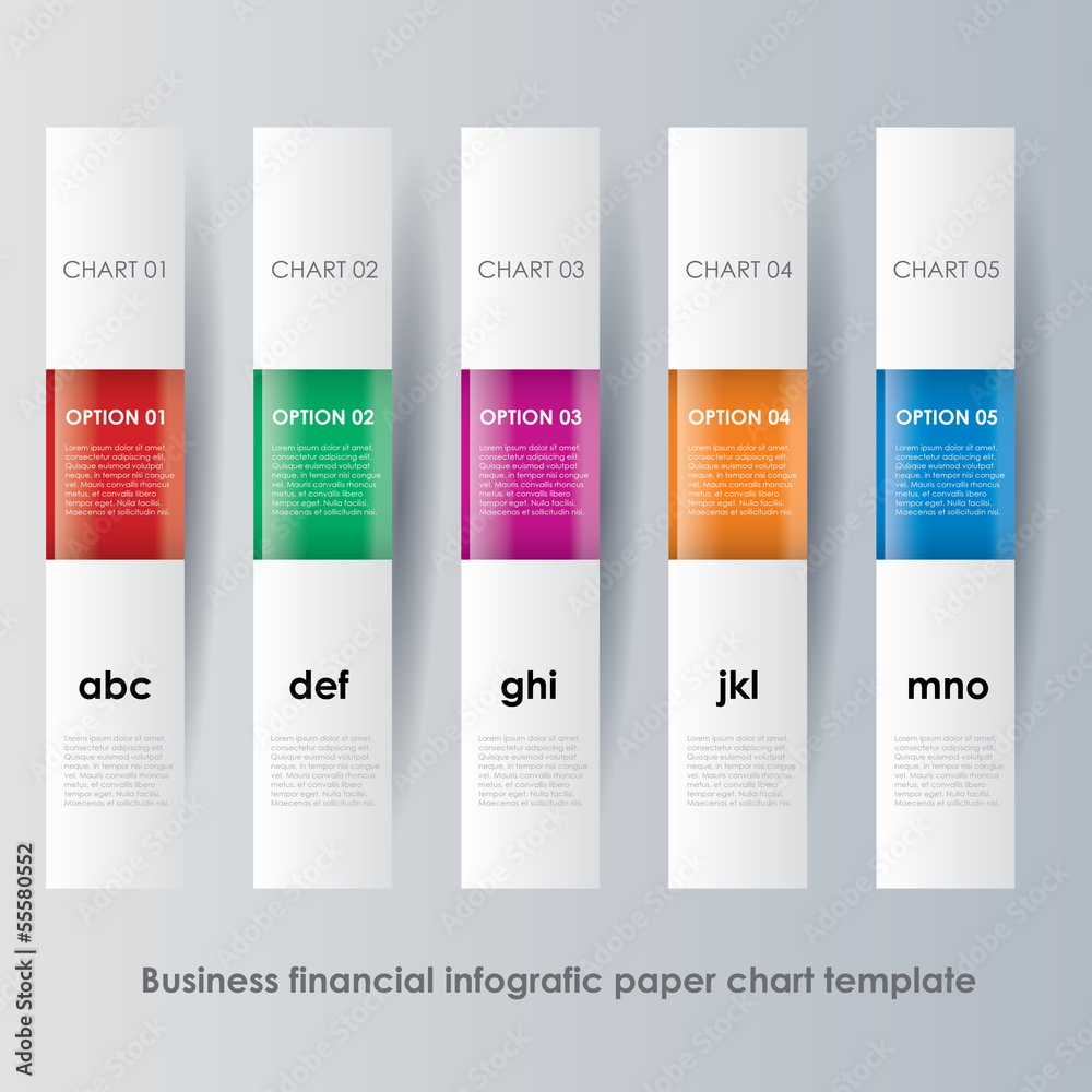 Vector business financial paper infografic chart Vector business financial paper infografic chart