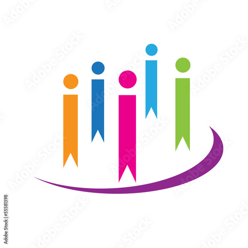 Vector logo teamwork