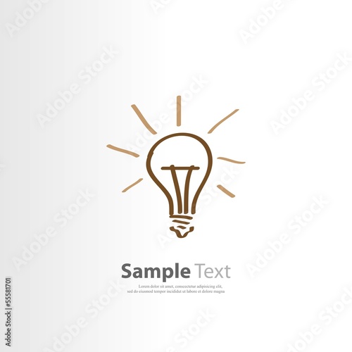 Light bulb vector icon