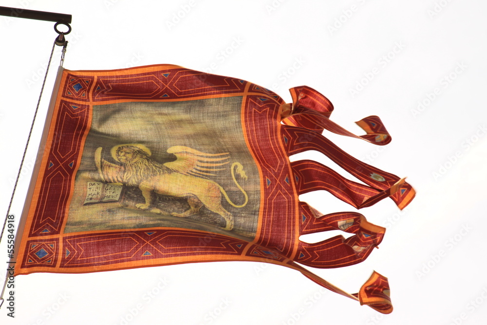 Bandiera Gonfalone Veneta Leone Di San Marco Del '700 - Foto 9