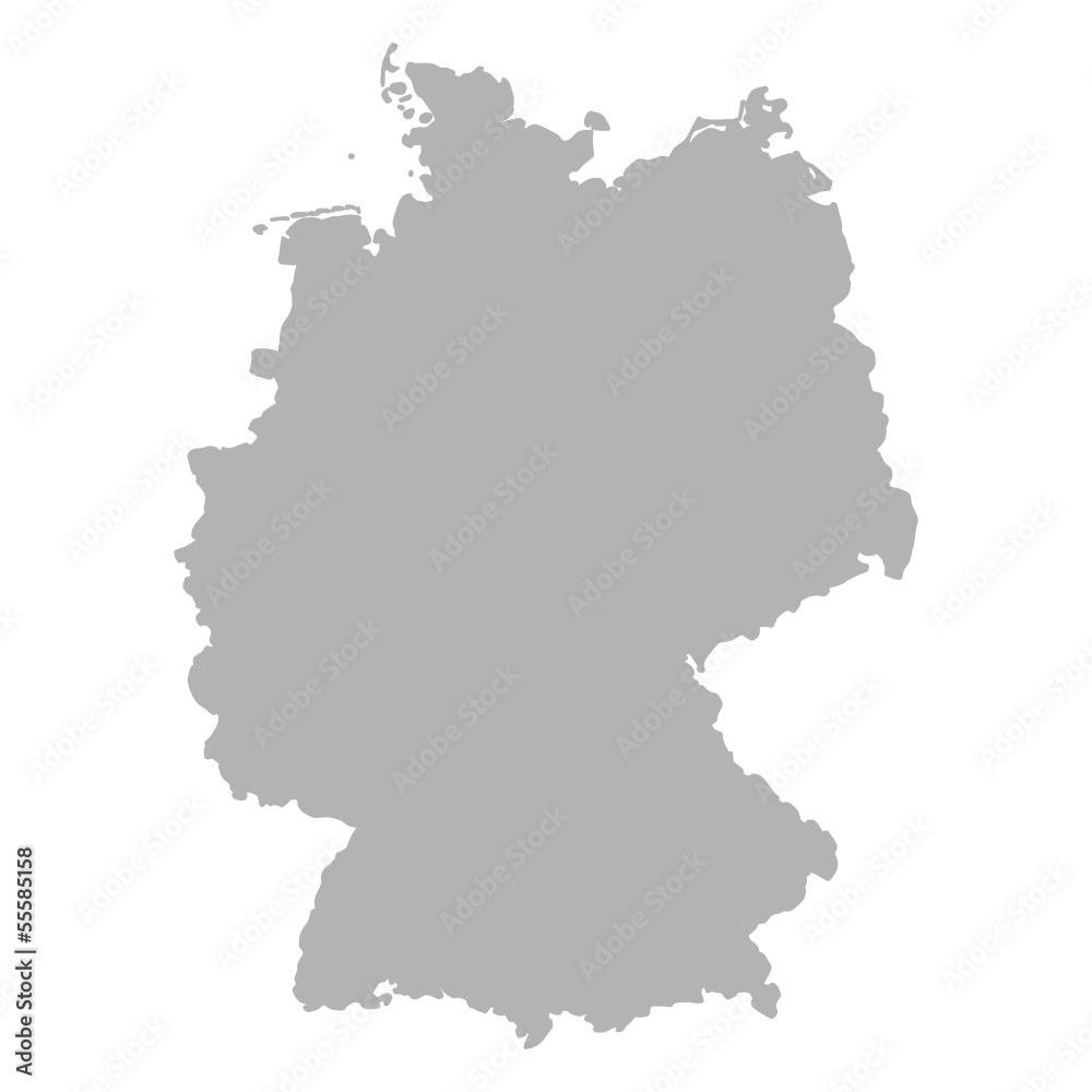 deutschlandkarte grau I