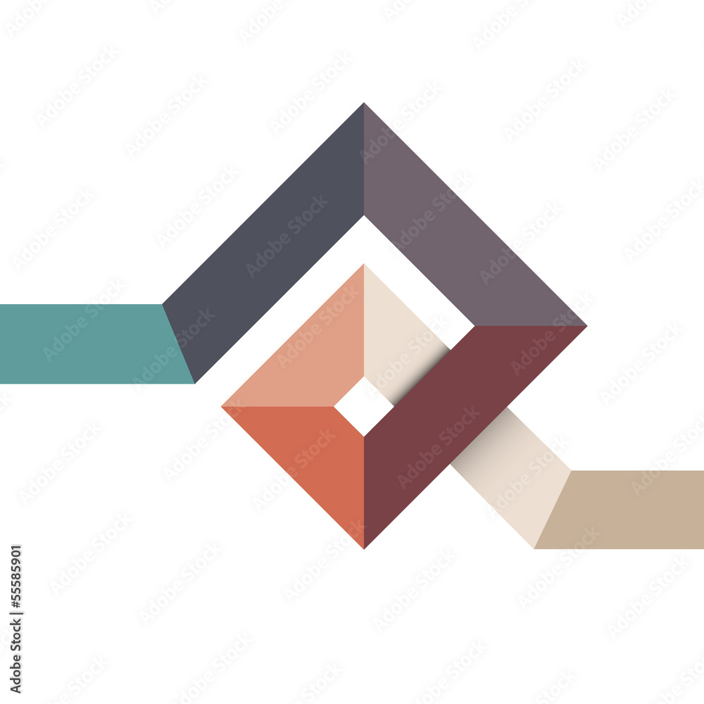 Abstract geometric shape for design Abstract geometric shape for design