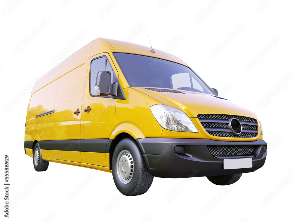 Obraz premium Commercial van isolated