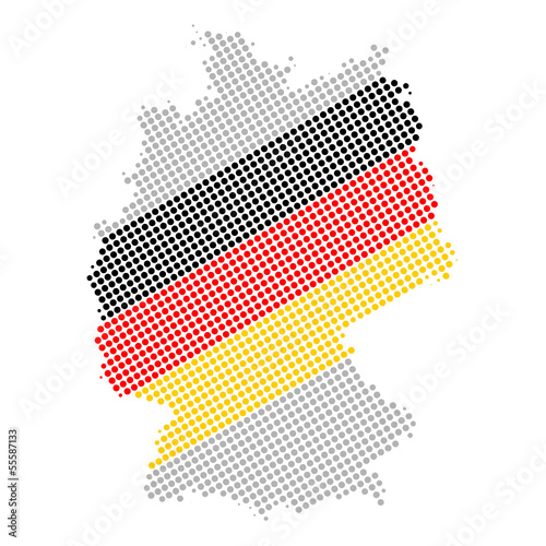 deutschlandkarte grau gepunktet II