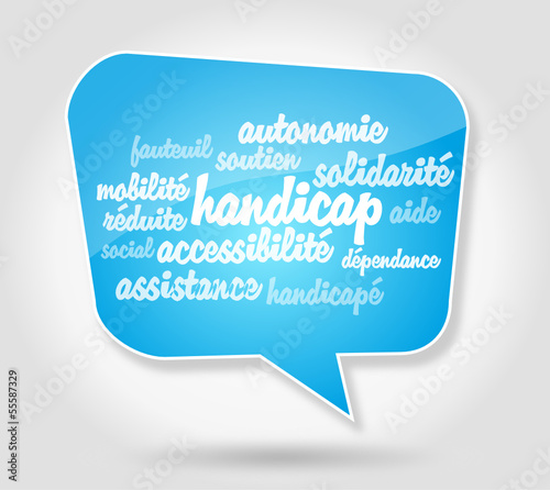 Bulle : Nuage de mots Handicap