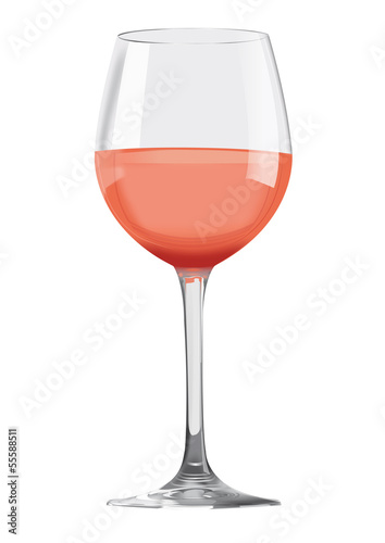 Verre de vin rosé