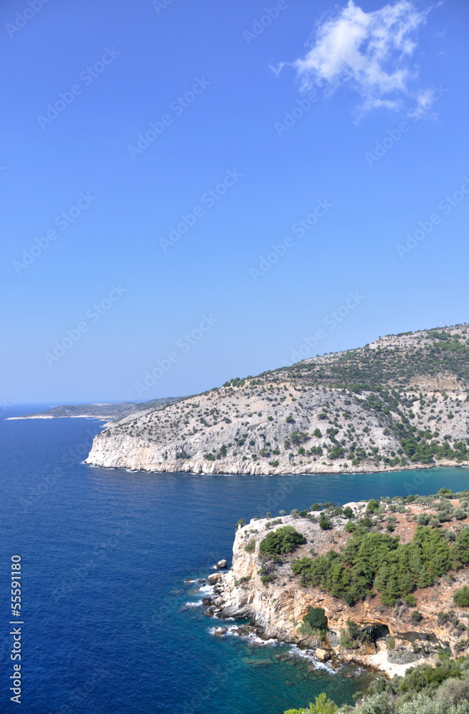 Coastline at Greece island Thassos