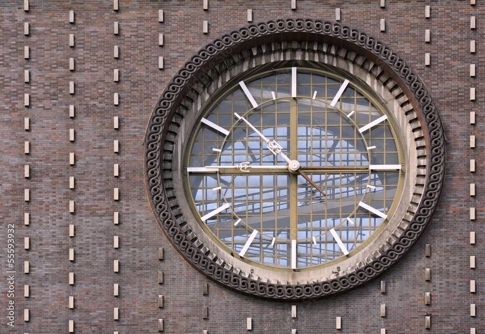 The clock on the church