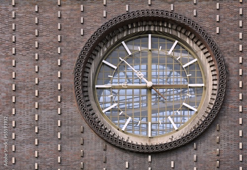 The clock on the church