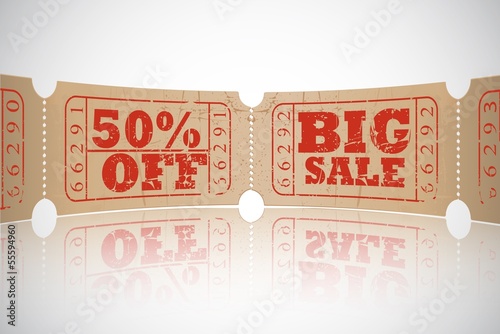 Vector vintage paper sale ticket design