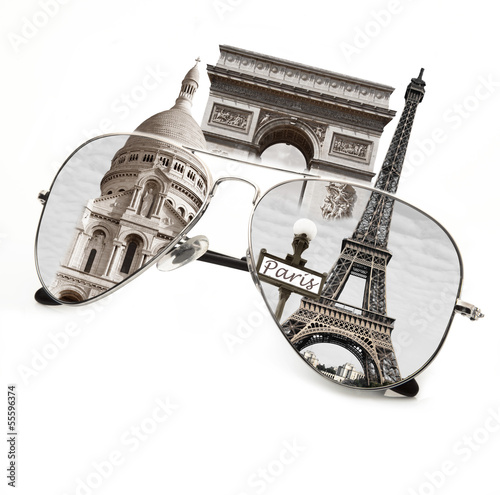 Fototapeta occhiali vacanze a Parigi