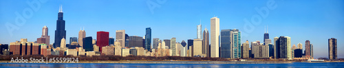 Chicago skyline panorama  IL  USA