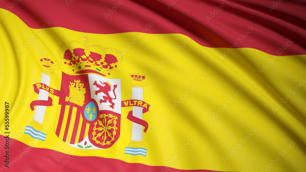 Spanish flag waving