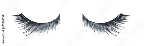 pair of fake false eyelash isolated on white photo