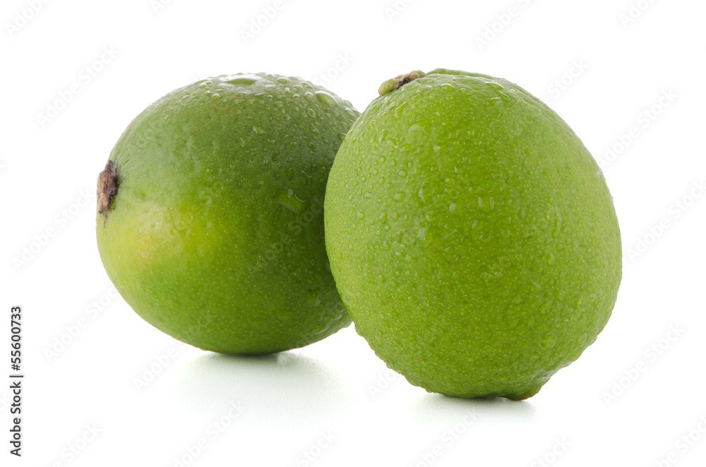 Fresh green limes Fresh green limes