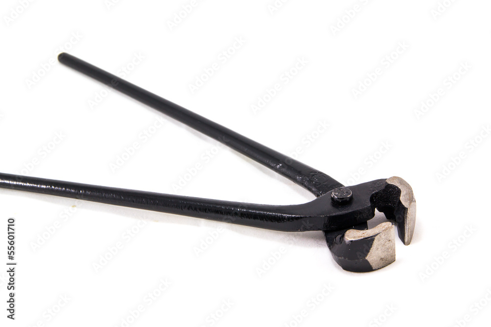 Wire cutter isolated on the white background Wire cutter isolated on the white background