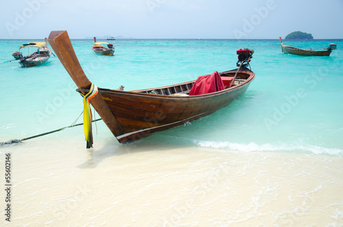 boat on sea and island © atibodyphoto
