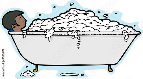 Person in Bubble Bath