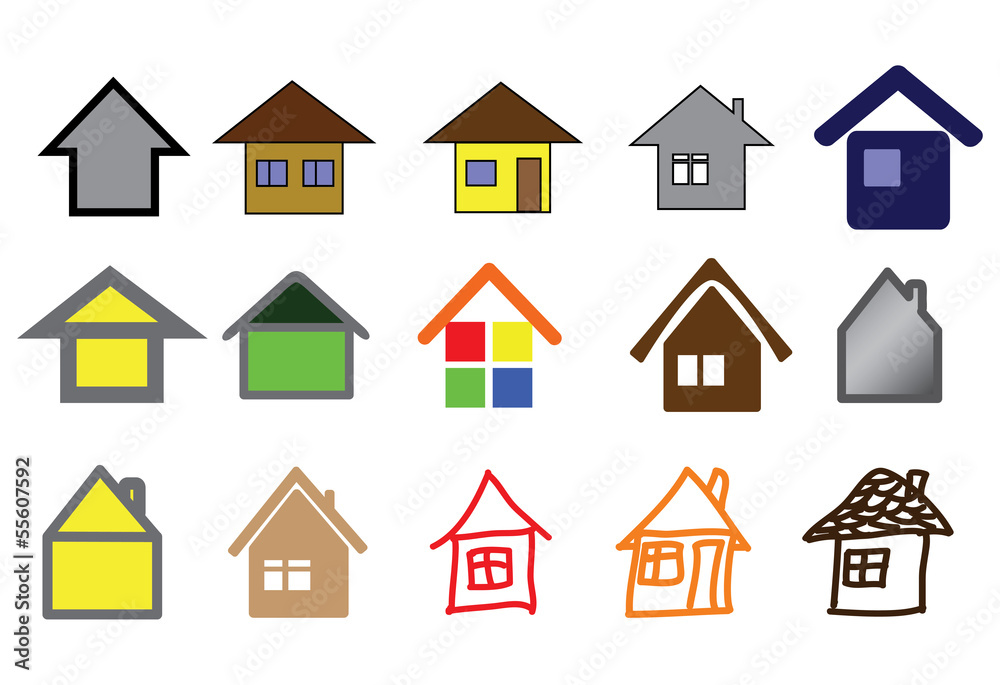 set of home icons vector illustration