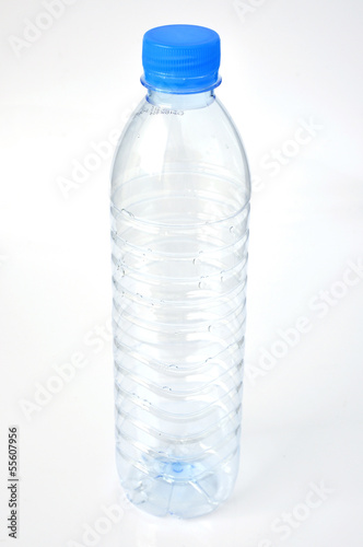 Empty plastic water bottle