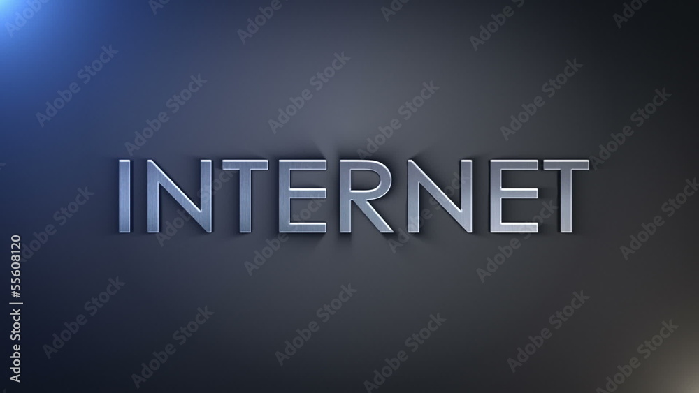 Internet Silver Text, Loop Internet Silver Text, Loop
