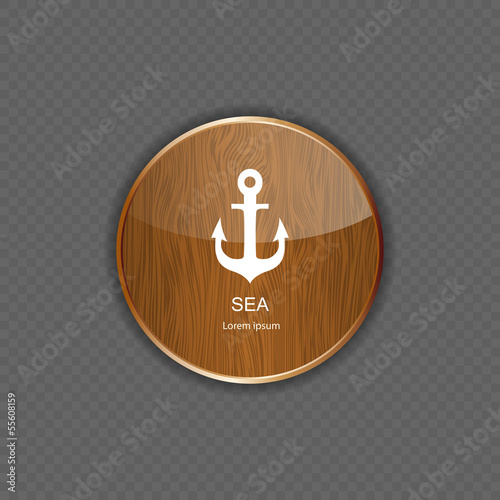 Sea wood application icons vector illustration