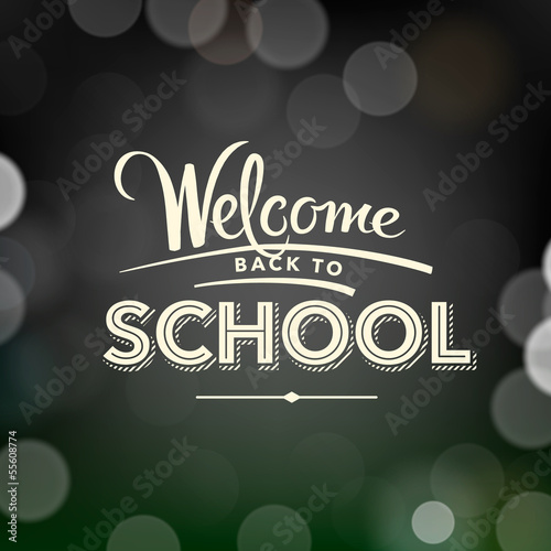 Back to school poster with text, vector Eps10 illustration.