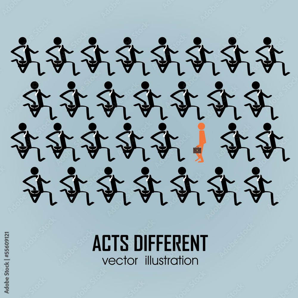 Naklejka premium acts different