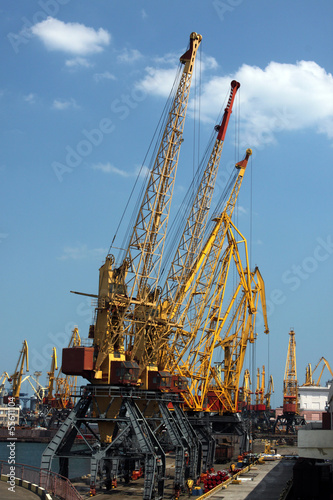 cargo seaport cranes, Odessa